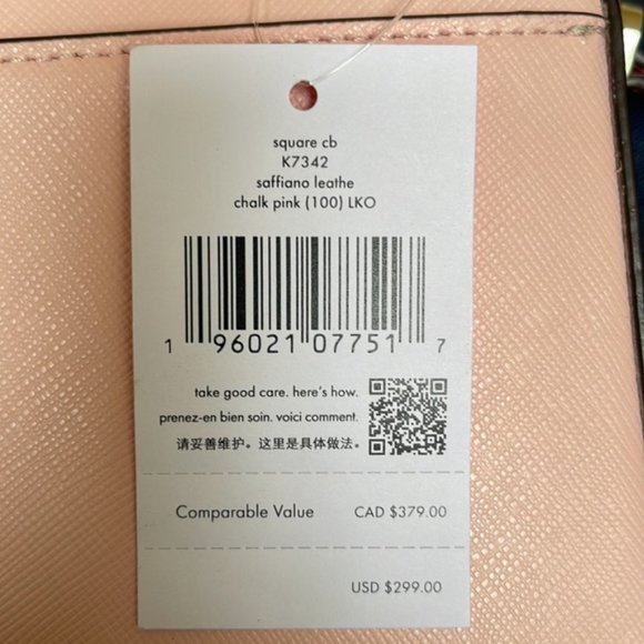 Kate Spade Staci Square Crossbody Chalk Pink - Picture 7 of 16